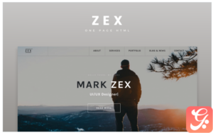 Zex - Personal Multipurpose Portfolio Onepage Html Landing Page Template
