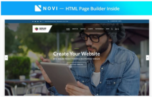 Webline Project - Corporate with Novi Builder Landing Page Template