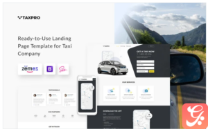 TaxPro - Taxi Service Landing Page Template