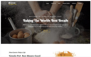 Sunrise - Bakery Landing Page Template