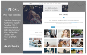 Spiral - One Page Parallax Landing Page Template