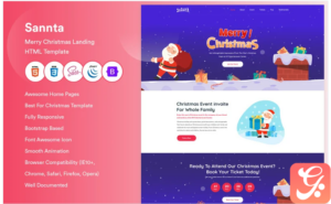 Sannta - Christmas Landing HTML5 Template.
