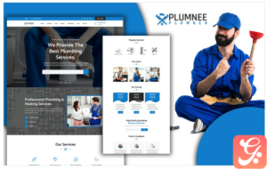 Plumnee Simple Plumbing & Sanitary Landing Page HTML5 Template