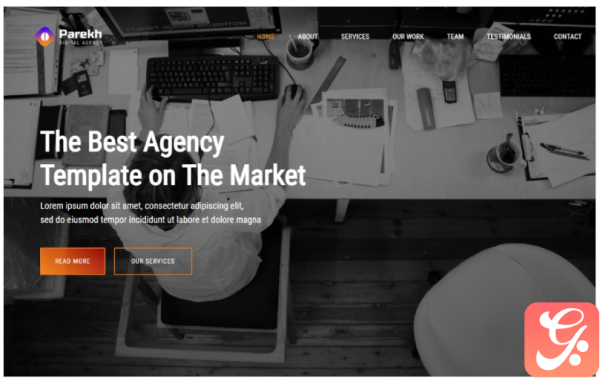 Parekh Responsive Bootstrap 5 Digital Agency Landing Page Template