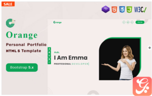 Orange - Bootstrap 5 Personal Portfolio & Resume HTML5 Template.