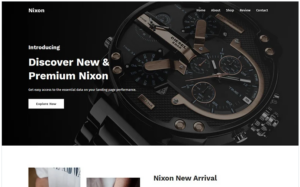 Nixon - Watch Landing Page Template