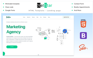 NetStar | Marketing Agency Landing Page HTML Template