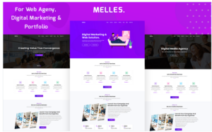 Melles - Creative Agency & Business Consulting HTML Landing Page Template