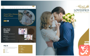 Lovespring Wedding Planner Landing Page Template