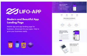 Lifo App - App Landing Page HTML5 Template