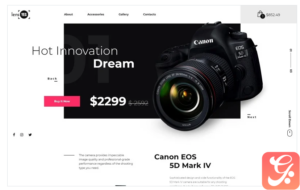 Lens Yes - Digital Camera Landing Page Template
