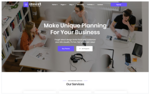 Invest- Business & Digital Agency Landing Page Template