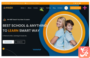 Hadi - Kids Learning Center Landing Page Template