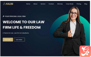 Halim - Law Firm Landing Page Template