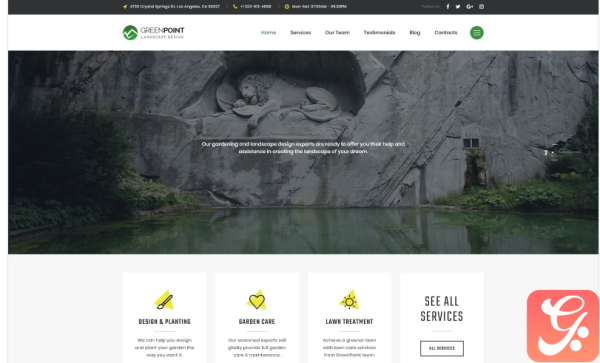GREENPOINT - Landscape Design Creative HTML Bootstrap Landing Page Template