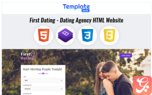 First Dating - Dating Agency Landing Page Template