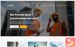 Dream - Construction Landing Page Template