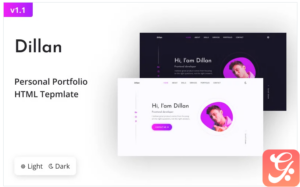 Dillan - Personal Portfolio Landing Page Template