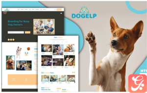 Dogelp Animal Dog Shelter Landing Page Website Template