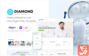 Diamond - Dentistry Clean HTML Bootstrap 5 Landing Page Template