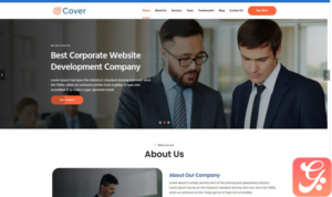 Cover Responsive HTML Landing Page Template