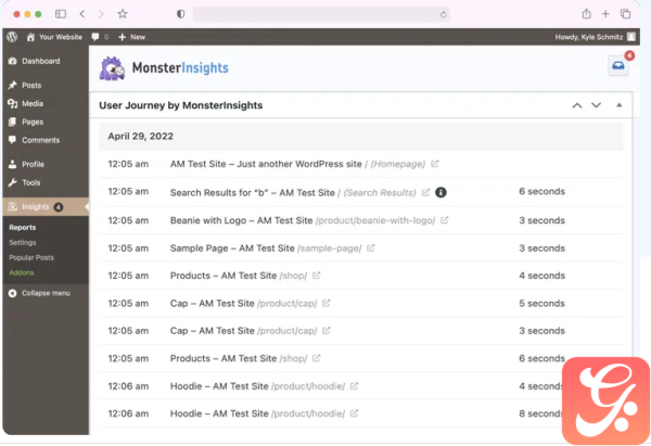 MonsterInsights User Journey