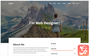 Castro - Personal Portfolio Landing Page Template