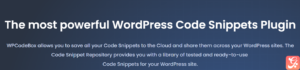 WPCodeBox – Add Code Snippets to WordPress 1.1.1