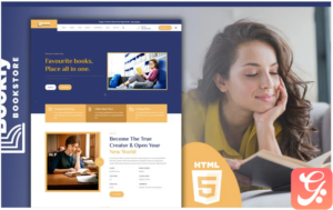 Bookly Bookstore and Publisher Landing Page Template