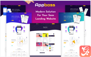Appboss - App Landing Page HTML Template