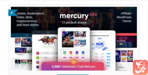 Mercury - Gambling & Casino Affiliate WordPress Theme. News & Reviews 3.9.1