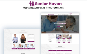 Senior Haven Old & Health Care HTML Landing Page Template