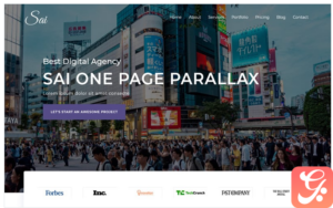 Sai - One Page Parallax HTML Landing Page Template