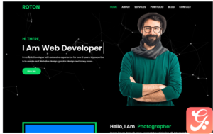 Roton Personal Portfolio HTML Landing Page Template