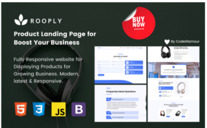 Rooply - Productd Responsive Landing Page in HTML5