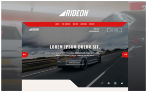 Rideon - Multipurpose Car Rental Service Landing Page Bootstrap Template [
