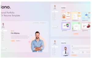 Riono - Personal Portfolio Landing Page Template