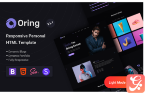 Oring | Responsive Personal HTML Landing Page Template