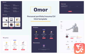 Omor - Portfolio/CV/Resume Landing Page Template