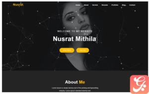 Nusrat Personal Portfolio Landing Page Template