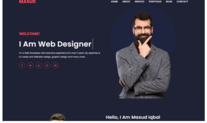 Masud Personal Portfolio Landing Page Template