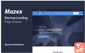 Mazex - Startup Landing Page Template