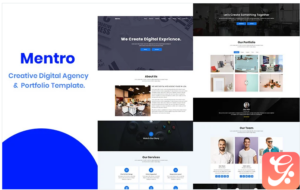 Mentro - Creative Digital Agency & Portfolio Landing Page Template