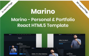 Marino - Personal & Portfolio HTML5 Landing Page Template