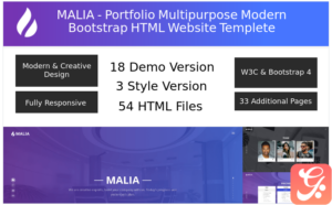 Malia - Portfolio Multipurpose Modern Bootstrap Landing Page Template