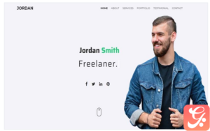 Jordan - Minimal Personal/Portfolio Template Landing Page Template