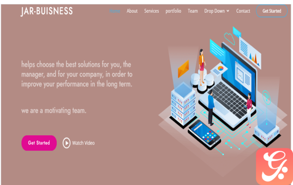 Jar-Business Landing Page Template