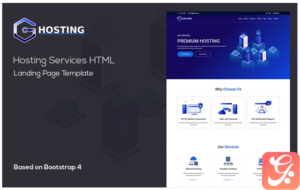 Hosting - Domain Hosting Provider HTML Template Landing Page Template