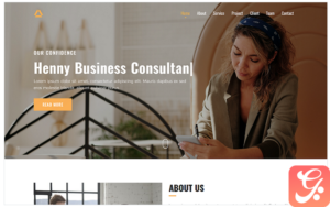 Henny Consultancy Landing Page Template