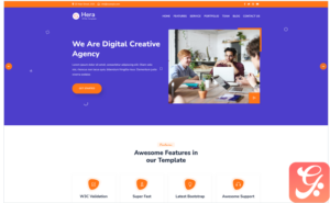 Hera - Digital Agency One Page HTML Landing Page Template